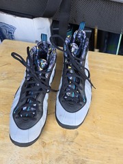Nike Little Posite One Mid Graffiti 644791-009 Youth Sz 7Y Foamposite Wmns 8.5