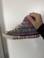Kids Converse Shoes Size 2Y Spray Paint Splatter