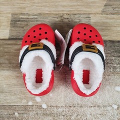 Crocs Classic Lined Santa Kids Clog 8 C8 Slip-On Slingback Shoes NWOB
