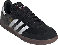 Adidas Unisex-Child Samba Indoor Leather Sneakers, Black/None/None, Size Options