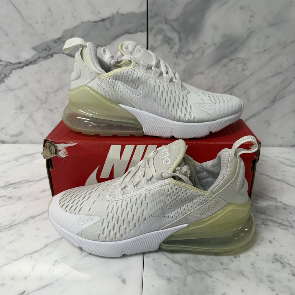 Size 4 (GS) – Nike Air Max 270 Low White Silver – 943345-103
