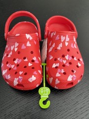 Crocs Kids Classic Valentines Day Clogs Cherry Red Size J4 Youth