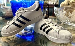 Adidas Superstar Ortholite Size 10K Kid’s Shoes Leather Upper Elastic Laces