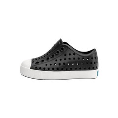 Native Jefferson Child Slip-On Regular Sneakers, Jiffy Black/Shell White, C7 M