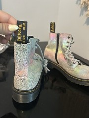 Dr. Martens 1460 PASCAL J Multicolor Leather Lace Up/Zip Ankle Kids Size 2