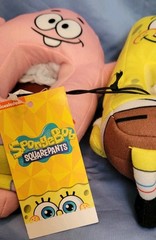 SpongeBob SquarePants Patrick Star & SpongeBob Plush Slippers Youth Size 11-12