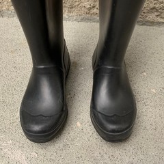 HUNTER Original Rain Boots US 2 EU 32 Big Kids Black High Gum Boot Rubber