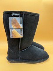 Bearpaw Emma Tall Suede Winter Boots – Black – Size US 3 Youth – 618Y