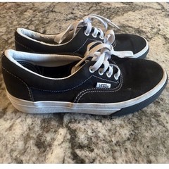 Vans Era Kids 3.0 Black White Canvas Low Top Skate Sneakers 721454