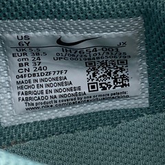 Nike Cortez Teal White Sail Nylon Suede Retro Sneakers IH765 Youth 6 Y