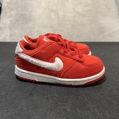 Nike Dunk Low Shoes Toddler Size 9C Red Corduroy Valentines Day Sneakers