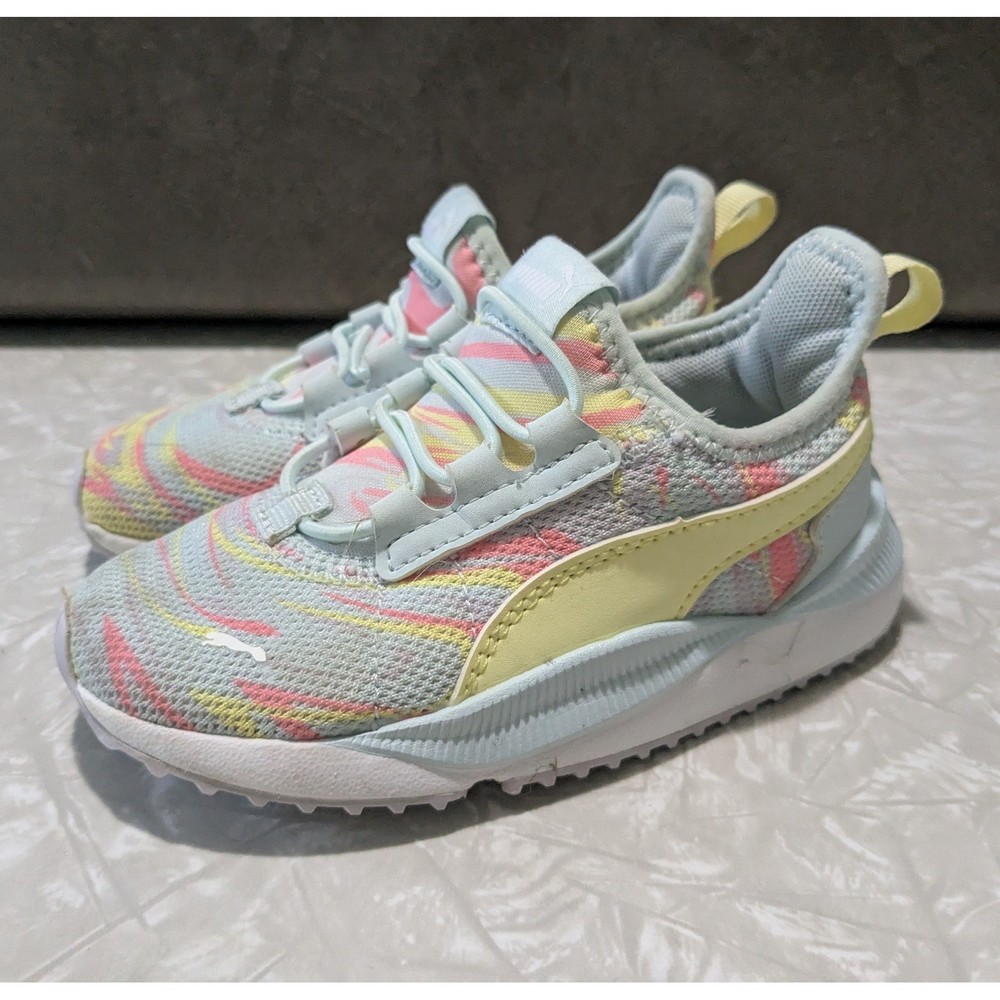 Puma Pacer Future Marble Toddler Sneakers Pastel Pink Yellow Blue 8C