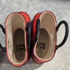 Lone Cone Red Rain Boots Toddler Size 5 Waterproof Rubber Boots