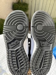 Clean! Nike PANDA Dunk Low Top Sneakers black & white Leather size 5Y CW1590-100