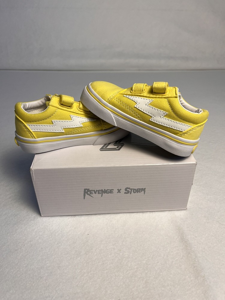 Revenge x Storm Yellow Strap Sneakers •Toddler Size 4C •Authentic• New