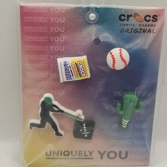 New Original Jibbitz Crocs Jibbitz Charms: Uniquely You Baseball Team 5 pc Pack