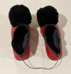 Vintage Authentic Greek Tsarouchia Traditional Handcrafted Folk Shoes Child Size