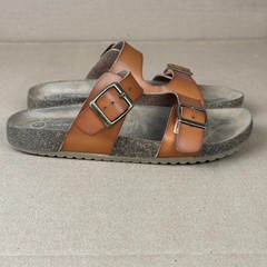 Cat & Jack Drew Double Buckle Sandals Brown Unisex Kids Size 1 Pre-Owned