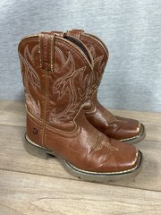 Durango Kids 8” Square Toe Brown Western Boots Size 12m