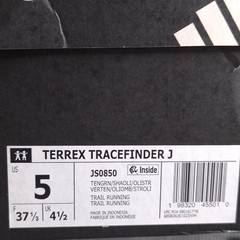Adidas Terrex Tracefinder J Trail Running Sneakers Kids Size 5 Green Blue JS0850