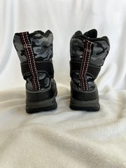 Carters Black / Grey Camo Snow Boot with strap Kids Size 12
