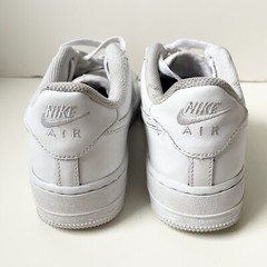 Nike Air Force 1 Low All White Leather Sneakers Trainers Size 6Y