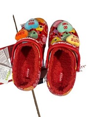 Kids Crocs Classic Lined Elevated Sweethearts Clogs ‚Red multi‘ 207814-610 NWB