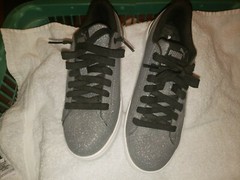 Puma Vikky V2 Ribbon Glitz Lace Up Kids Girls Sneakers Shoes Size 5