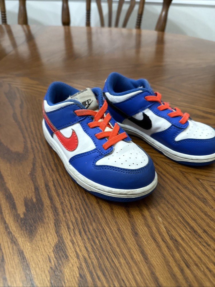 Nike Dunk Low Td Game Royal Crimsontoddler Sneakers 9c