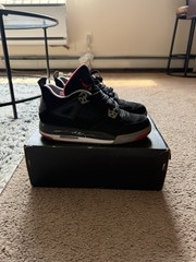 2012 Air Jordan 4 Retro Bred Size 5.5Y 408452