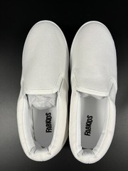 FabKids Unisex Classic Slip On Sneaker White Little Kids US SIZE 1