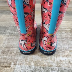 Bogs Kids Rain Boots Sz 5 Pink Multi Unicorn Awesome Waterproof Mid Calf Boots