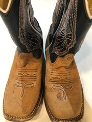 Anderson Bean S3007 Kids US 12 Western Boots Brown Black Crazy Horse Cowboy Boot