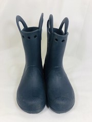 Croc’s Kids Boots Navy Blue Handle It Rain Boots Mud Slip On Size J2