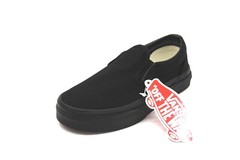 VANS CLASSIC SLIP ON BLACK/BLACK CASUAL SHOE LITTLE KID’S PRE-SCHOOL