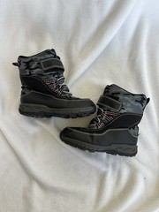 Carters Black / Grey Camo Snow Boot with strap Kids Size 12