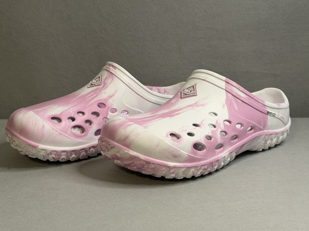Muck Boot Muckster Lite Clogs Kids 7M Pink White Swirl BioLite Slip On MMLCK40Y