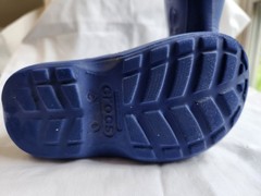 CROCS Handle It Pull On Rain Boots Kids Size C8 Outdoor Shoes Blue