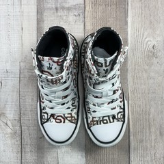 Converse Chuck Taylor All Star Snake PS Kids Size 11 High Easy On Sneakers White