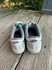 Size 6Y (GS) Nike Air Force 1 Light Silver/Deep Royal FB9035-001 Defects/No Box