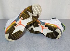Nike Air Jordan 6 Retro GS “Green Glow” White Gray Infrared Size 6Y