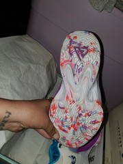 Nike Zoom Freak 4 GS Low Light Pillars, Size 5.5 Y, White, Purple, Pink, Blue