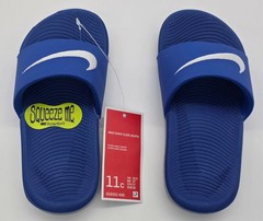 ike Kawa Kids‘ Slides Size 11C Blue/White – NEW! Easy Slip-On Pool Sandals