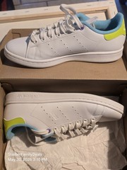 Adidas Stan Smith Monsters Inc Mike Sulley White Sneakers Youth Kid Shoes Sz 6.5