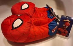 Official Licensed Marvel SpiderMan Plush House Slippers Children’s Size 9/10 NWT