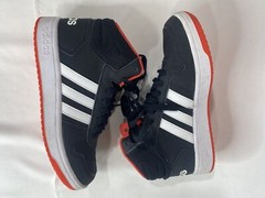 Adidas Hoops Mid Youth 6 Black White Basketball Streetwear Athletic Style