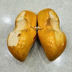 Hand Painted Wooden Clog Shoes~Size Kids 14.5~Dutch Traditional~Hand Carved