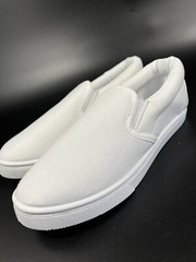 FabKids Unisex Classic Slip On Sneaker White Little Kids US SIZE 1