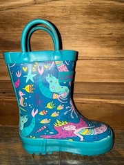 Lone Cone Mermaids Kids Rain Boots Size 4