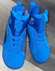 Kids Unisex Pumas Turquoise And Black Suede Kinder Fit US Size 7 C